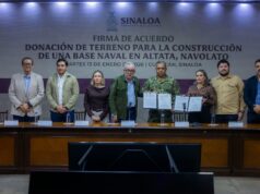 Gobierno de Sinaloa dona 15 hectáreas más para el Sector Naval en Nuevo Altata Con esta ampliación, el proyecto de la Secretaría de Marina alcanzará 25 hectáreas y permitirá la presencia permanente de más de mil elementos, fortaleciendo la seguridad y el desarrollo turístico de la zona.