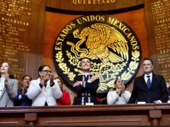 Asiste Rocha a conmemoración del 109 Aniversario de la Constitución con Sheinbaum