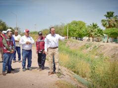 Revisan alcalde de Ahome y CONAGUA drenes de Los Mochis para prevenir inundaciones