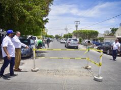 Supervisa Antonio Menéndez trabajos contra colapsos en drenajes sanitarios de Los Mochis
